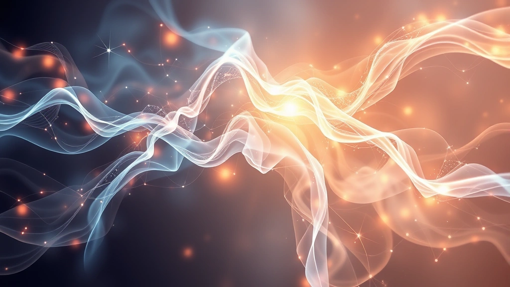 Abstract flowing breath visualization representing energy and consciousness through ethereal light patterns