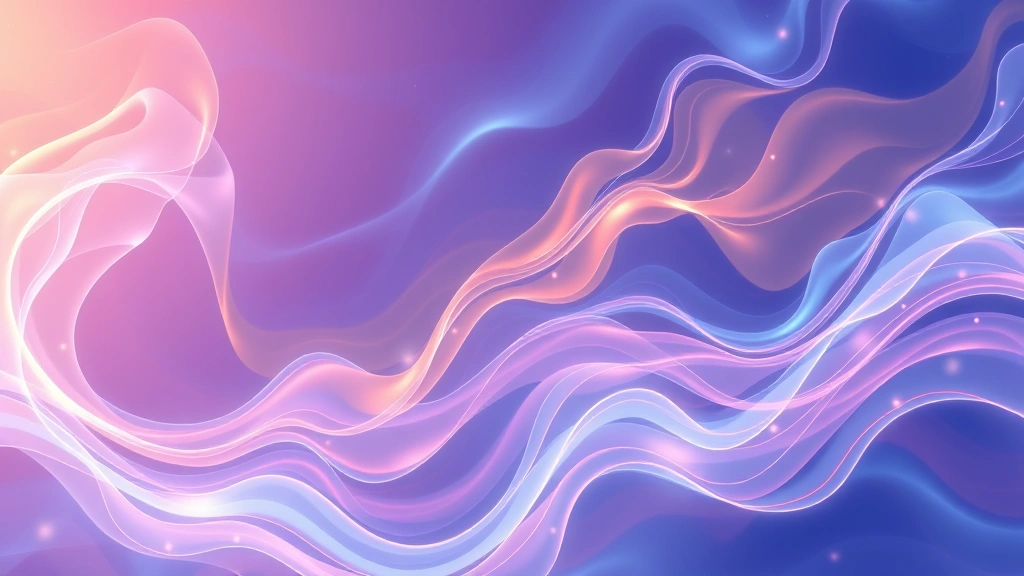 Abstract flowing energy visualization representing mindfulness and inner peace consciousness