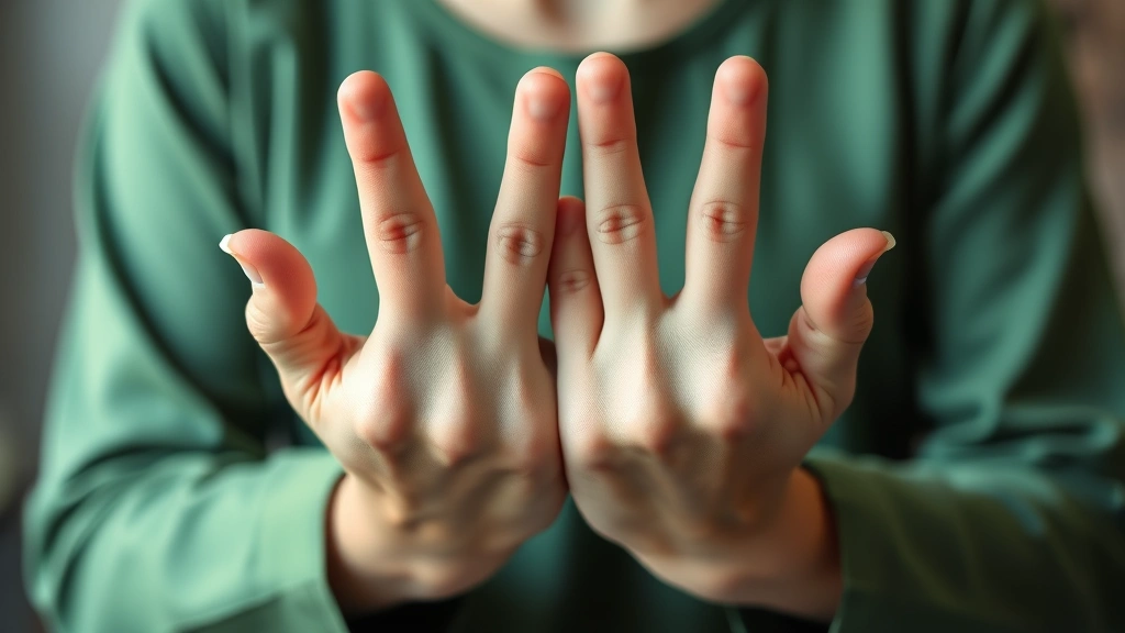 Close-up of hands in meditation mudra position showing peaceful gesture and mindful awareness symbolizing inner calm