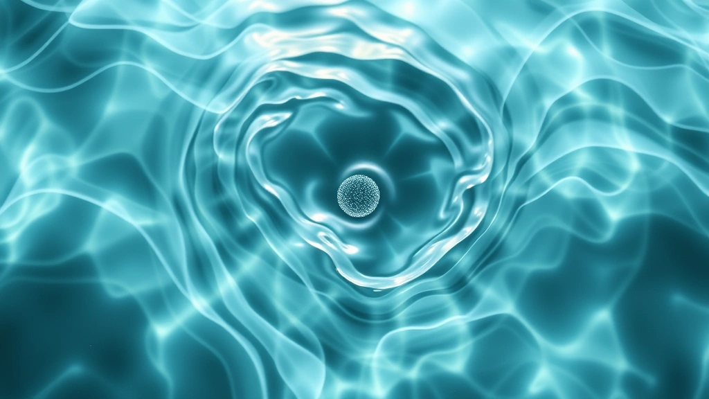 Abstract flowing water or light patterns representing mental clarity, peace, and the flow of consciousness during meditation practice