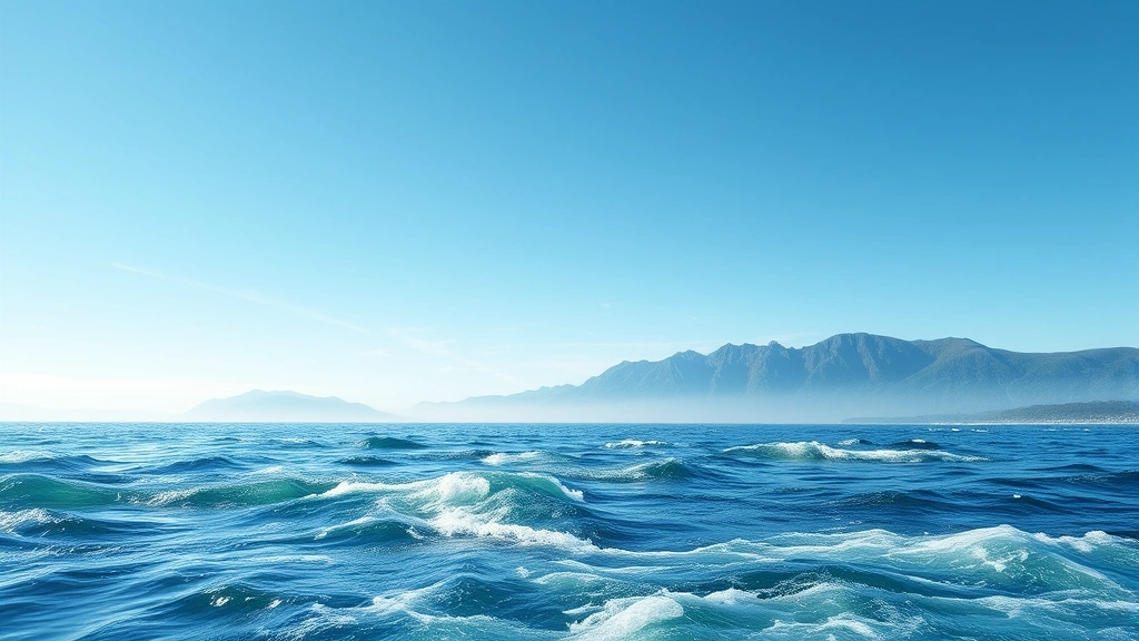 An abstract representation of mental wellness: serene natural landscape with flowing water, mountains, and clear sky symbolizing clarity and peace
