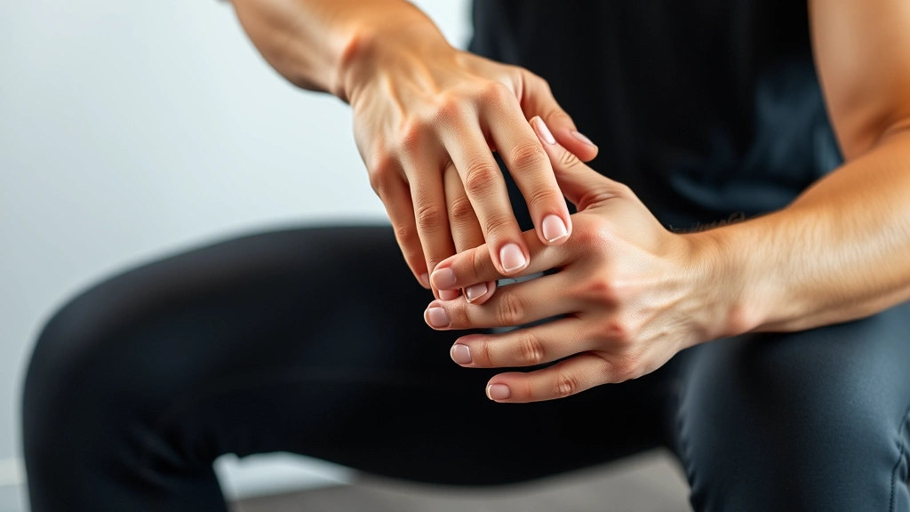 Close-up of hands adjusting workout form or technique, showing attention to detail and precision movement, professional coaching atmosphere, neutral background emphasizing the action