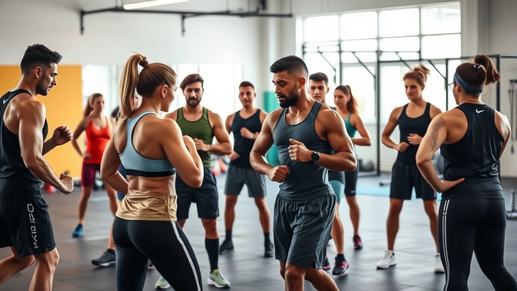 Diverse group of athletes training together in a performance facility, collaborative energy, various fitness levels working simultaneously, bright clean training space with professional atmosphere