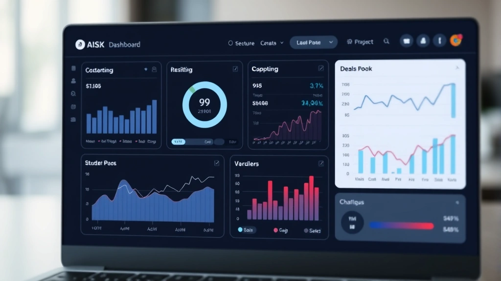 Modern web application dashboard showing multiple data visualization cards with subtle loading states, professional UI elements, soft lighting, focused depth of field