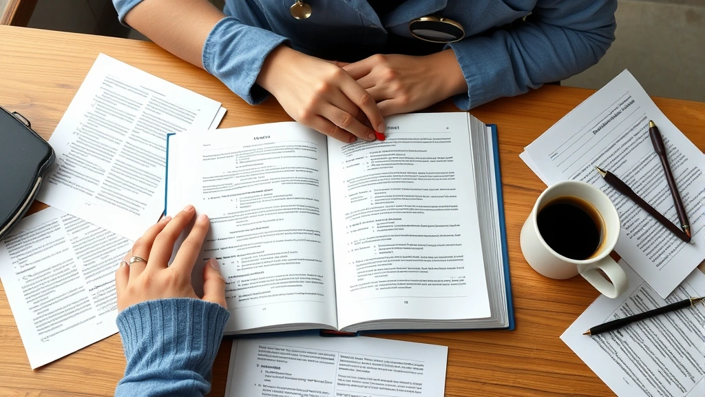 A nursing student highlighting key information in an open textbook at a desk with coffee and study notes scattered around, demonstrating active learning and content review preparation