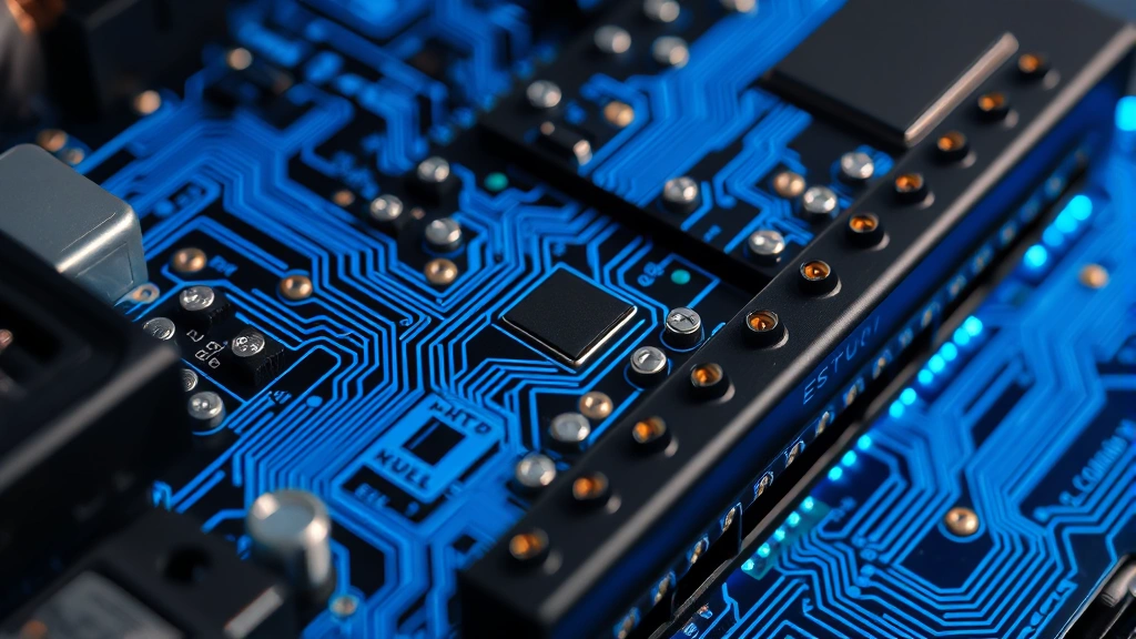 Close-up of engine ECU computer module with circuit board details, blue and green circuit pathways glowing, technical precision components, no identifying marks or text visible