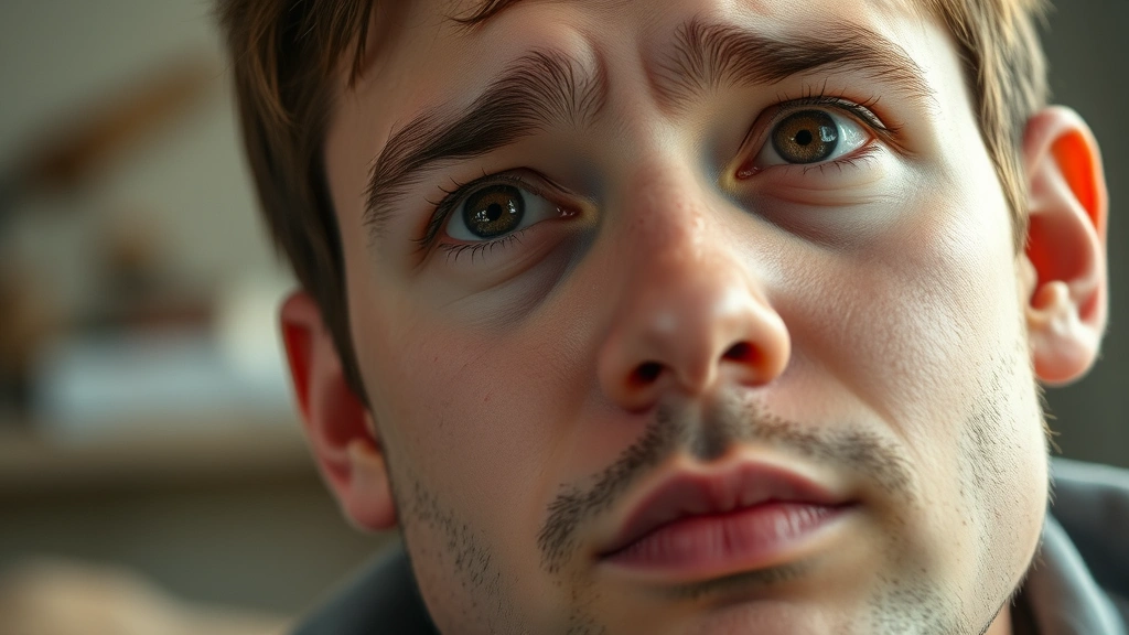 Close-up of a person's face showing contemplative emotion while watching something meaningful, natural indoor lighting, genuine expression of reflection