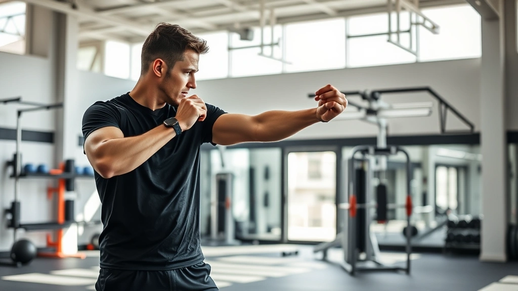 Indoor performance training facility with athlete doing focused attention drill, modern equipment visible, bright natural lighting, person in state of concentration during precision task, clean professional environment