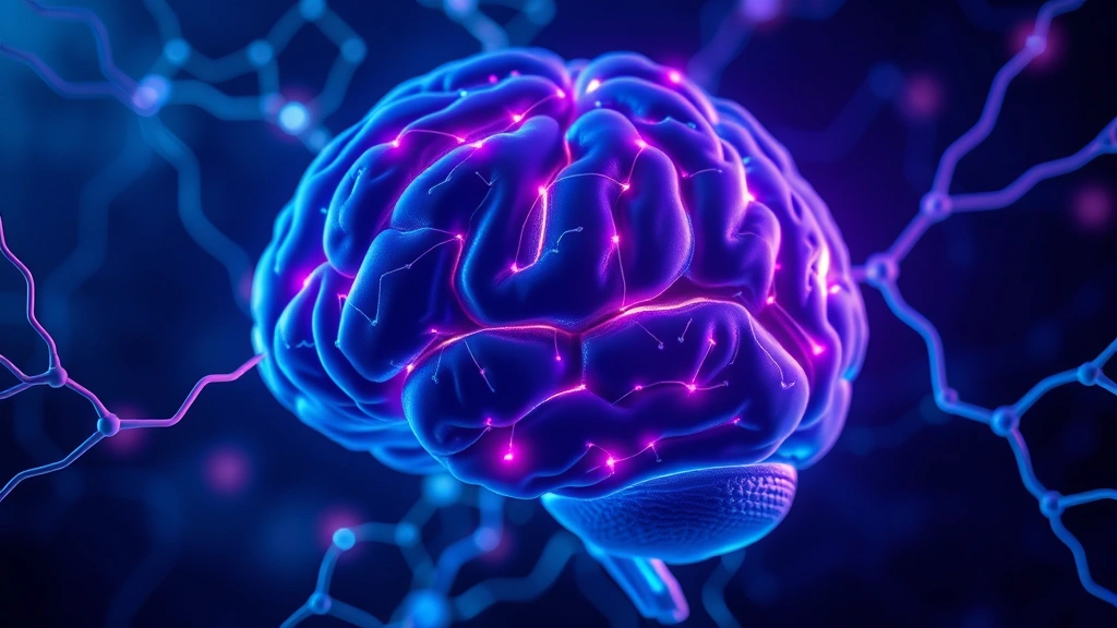 Brain neural networks glowing with activity, abstract visualization of neural pathways lighting up, representing focus and concentration, deep blues and purples, scientific illustration style