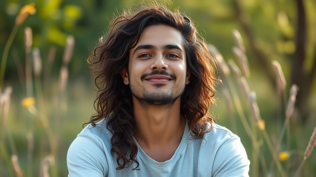 Person experiencing mental clarity and relief after successful therapy session, sitting peacefully in nature with calm expression, representing improved mental health outcomes, photorealistic