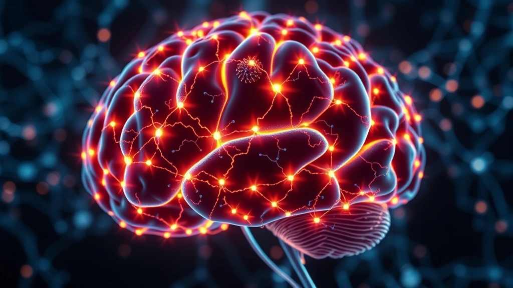 Brain neural pathways glowing with interconnected nodes showing synaptic connections, abstract yet photorealistic visualization of neural networks and learning, no text overlay