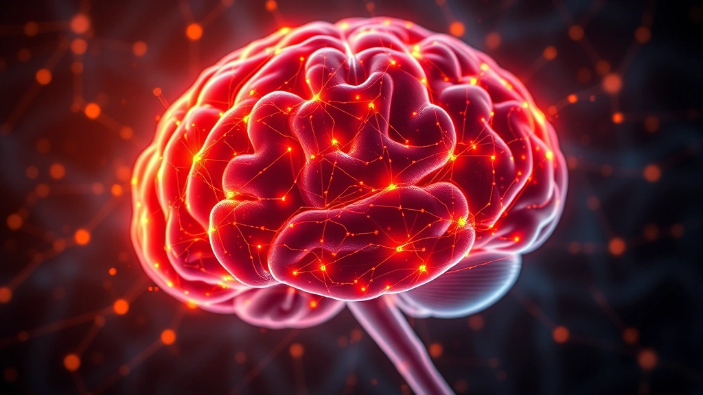 Brain visualization showing neural networks lighting up in warm colors, representing activation during focused concentration, abstract scientific imagery, photorealistic glowing neural pathways