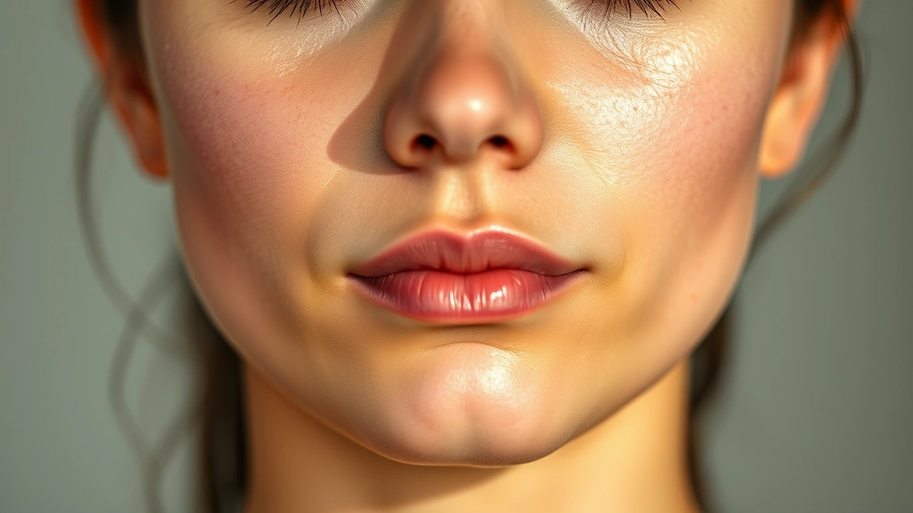 Close-up of someone's face showing calm concentration during meditation practice, soft natural lighting, peaceful demeanor, photorealistic quality