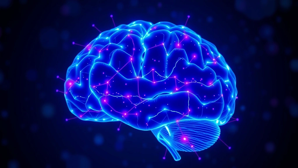 Brain visualization showing neural pathways lighting up in blue and purple tones, depicting focus and attention networks, abstract scientific imagery, no text overlays, clean modern aesthetic