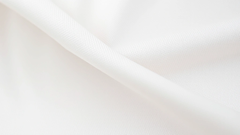 Close-up texture of high-quality natural cotton fabric in neutral tone, soft diffused lighting highlighting fabric weave and quality, shallow depth of field, photorealistic, no labels or branding visible